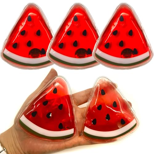 Photo 1 of Reusable Click Instant Heat Packs, Pocket Hand Warmers, Snap It Hot/Cold Gel Heating Pad for Adults & Kids, Instant Hot Pad, Hot Compress, Hand Click Gel Warmers for Body (5 Watermelons)