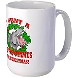CafePress - Hippopotamus for Christmas Large Mug - Coffee Mug, Large 15 oz. White Coffee Cup