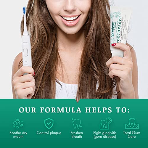 Sprinjene Natural SLS Free Toothpaste with Fluoride for Cavity