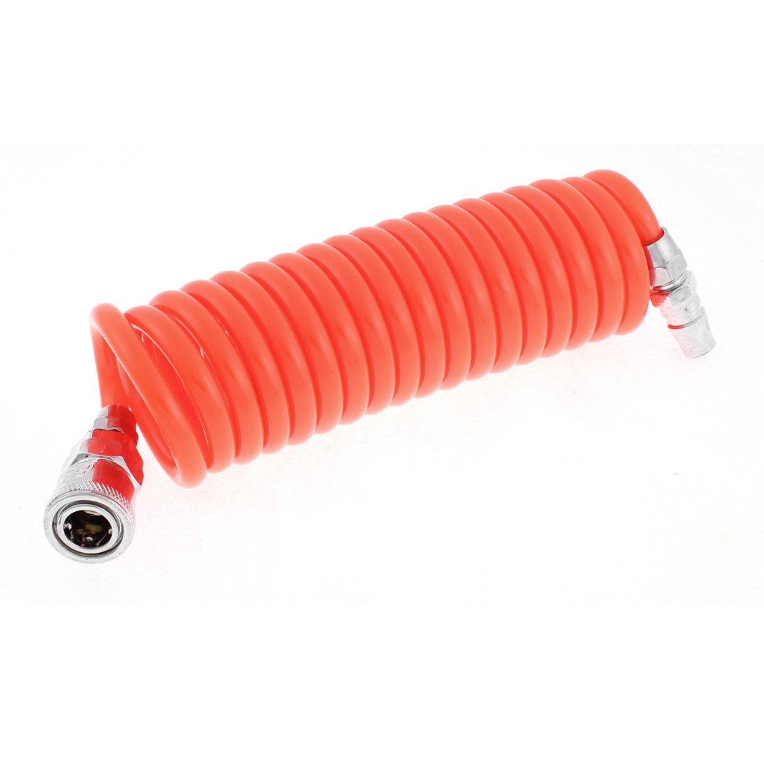 Sourcingmap 3 Meters Long 8mm x 5mm Polyurethane Coiled Air Hose Tube Orange