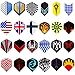 MAXMAU Dart Flights 24 Sets (72 Pcs) Standard and Slim Shape Durable PET Flights for Steel Tip Darts, Perfect Accessories Equipment Supplies for Dart Games