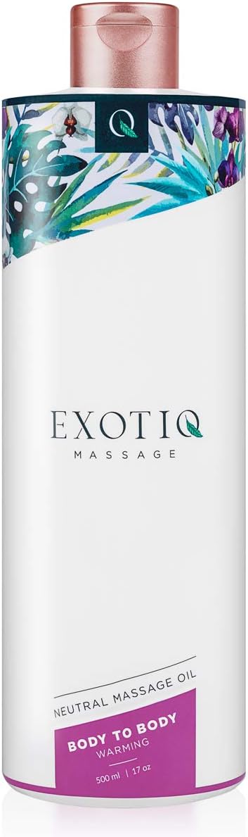 Exotiq Body to Body Warming Massage Oil - Warming- 500ml, Transparent, 500 ml (Pack of 1)