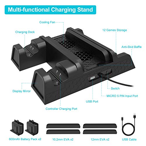 image for UMTELE Cooling Stand Compatible with Xbox One X/Xbox One S/Xbox One Co
