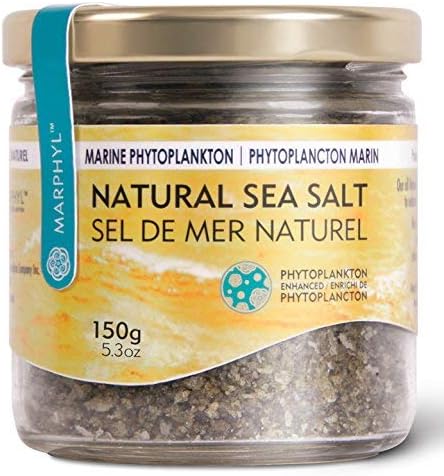 MARPHYLOrganic Natural Marine Phytoplankton Sea Salt, 5.3 Oz - Manually harvested in Vancouver Island, Canada