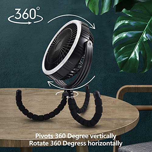 Golf Cart Fan, 8 inch 10000mAh Rechargeable Portable Fan, Battery