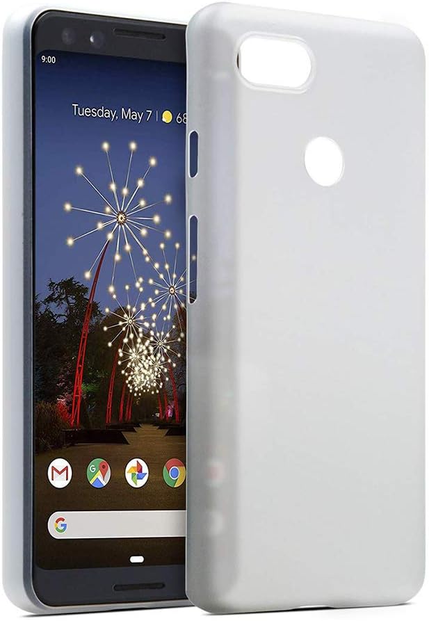 Slim Fit Google Pixel 3 Minimalist Case, Full Body Ultra-light Ultra-thin Anti-Scratch Non-slip Hard PC Protecor Case for Google Pixel 3 (2018) 5.5 inch, Matte Protection Cover- Frosted White