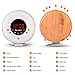 COULAX 2018 Upgraded Wood Wake Up Light with Sunrise Sunset Simulation,7 Colored LED Lights, 6 Natural Sounds, FM Radios,10 Brightness Levels,Snooze Function Alarm Clock with Adapter