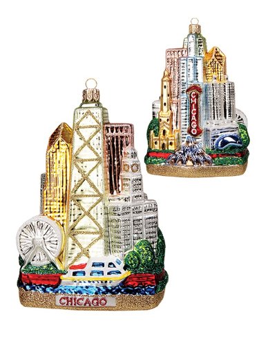 Chicago City Christmas Ornament