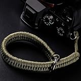 Camera Wrist Strap (550 Paracord/Green) Higher-end and Safer Adjustable Camera Lanyard Wrist, Suitable for Nikon/Canon/Sony/Panasonic/Fujifilm/Olympus DSLR or Mirrorless Cameras Hand Strap