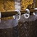 ABC life Grey Shower Curtains SGS Certified 100% Safety EVA Material Mildew &Water Resistant No Chemical Odor Non Toxic with Hooks(71x71 inches)