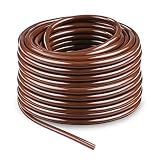 KORAM Drip Irrigation 1/4" Blank Distribution Tubing Drip Watering Hose 100ft Roll with Plant Garden Labels