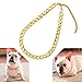 TUOKAY Iced Out Gold Dog Collar Gold Chain for Dog Costume Chain Bling Big Dog Necklace Chain Miami Cuban Necklace for Dog Cat (20mm Thick) (Gold Dog Collar Cuban Chain)
