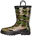 Western Chief Boys Waterproof Printed Rain Boot with Easy Pull on Handles - Camo, 2 M US Little Kid