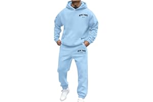 JIXIANG Mens Jogging Suits 2 Piece Set Men's Casual Tracksuit Hoodie Sweatsuit Sets Athletic Jogging Suits Running Sport Sets