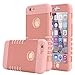 iPhone 6S Plus Case, Pandawell™ Shock Absorbing Hybrid Defender Armor Rubber Case Cover for Apple iPhone 6S Plus & iPhone 6 Plus 5.5 with Screen Protector & Stylus (Rose Gold)