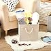 EZOWare Foldable Fabric Storage Bin with Cotton Rope Handle, Collapsible Resistant Basket Box Organizer for Nursery, Closet, and More (Set of 2, Beige)