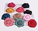 Fashion Jewelry Celebrity Designer Fabric Tweed Camellia Flower Pin Brooch