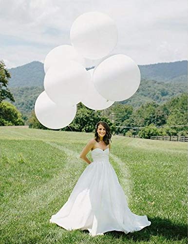 36 Inch Giant Balloons White Balloons(Premium Helium Quality), 6 Pack 36'' Large Latex Balloons for Photo Shoot/Birthday/Wedding Party/Festivals/Event Decorations ... - Thumbnail 4