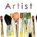 ARTIST - an Original Art by Tracey Print of Paint Brushes on an 11oz Ceramic Coffee Cup Mug Artwork by Tracey