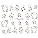 LKE® 48 Design 3D Design Nail Art Sticker Tip Decal Manicure/ Water Nail Art Decal / Tattoo / Sticker （30 sheets）