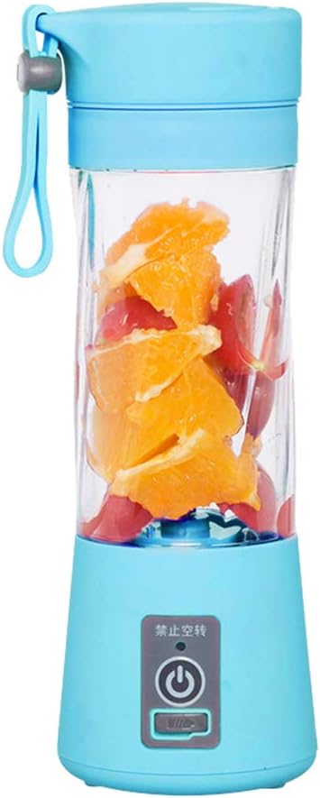 380ml Mini Electric Fruit Juicer Cup USB Smoothie Maker Blender Fruit Extractor - Blue