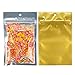 Hanging Zip Barrier Bags | 100 Pack | 3 5/8 x 5 | Food Safe and Smell Proof with Tamper Resistant Seal | Great for Herb Harvesting | Metallized Gold Back, Clear Front | HZBB4CGA﻿