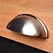 South Main Hardware 25-Pack, SH387-SN-25 Modern Bin Cup Drawer Handle Pull, 3