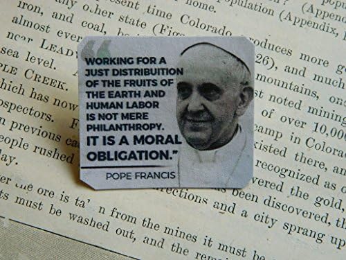 Pope Francis Peace Jewelry Moral Obligation to Share the Fruits of the Earth