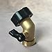 A1003 Heavy Duty Brass Gooseneck Garden Water Tap Garden Hose Shut Off Valve Connector Perfect for Lawn and Garden, RV