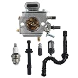 Hipa Carburetor with Fuel Oil Filter Line Hose Spark Plug for STIHL 029 039 MS290 MS310 MS390 Chainsaw