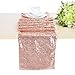 Rose Gold Sequin Table Runner Sparkly Centerpieces Glamorous Party Table Linens for Ceremony Christmas Wedding Gathering Brithday Table Decoration
