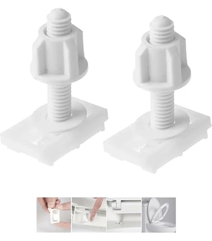 Uxcell Toilet Seat Hinge Bolt Kit – M7x47mm Screws With Washers For Top-Mount Toilet Seats, 2 Sets Included - View #8