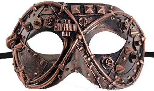 Masada Goods, Metallic Steampunk Half Face Mask