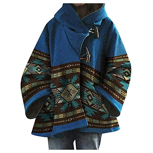 Beth Dutton Poncho Women Blend Hooded Horn Button Winter Coats