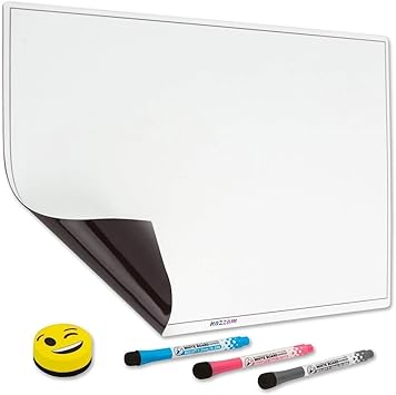 tablero magnetico que se borra en seco para nevera tamano grande de 17 x 13 pulgadas 0 7 mm de grosor paquete plano pizarra para la nevera 3