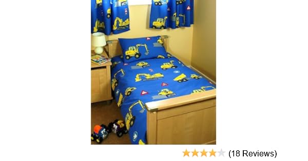 digger cot bed duvet set