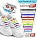 Diagonal One No Tie Shoelaces for Snickers, Converse, and Casual Footwear – 16 Slip On Tieless Elastic Silicone Shoe Laces for Adults, Kids, Teenagers, and Seniors
