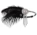 BABEYOND 1920s Flapper Accessories Gatsby Costume Accessories Set 20s Flapper Headband Pearl Necklace Gloves Plastic Holder