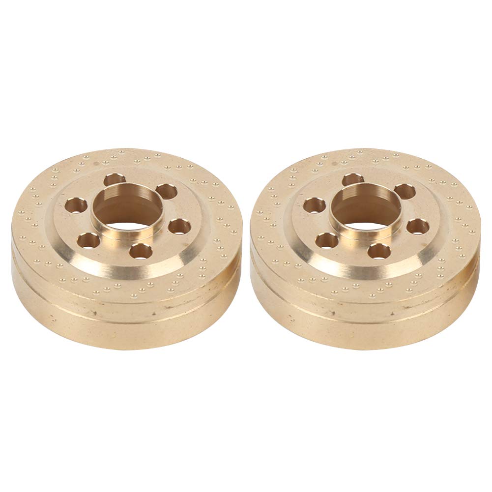RC Brass Counterweight, 2Pcs Brass Wheel Weight Counterweight Balance for SCX10 1:10 RC Crawler(Thick Type) Model Toy
