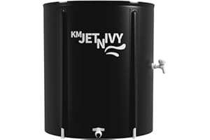 KMJETNIVY Rain Barrel 50G Anti-Collapse Collapsible Rainwater Collection System,Portable Water Storage Tank,Garden Water Catcher