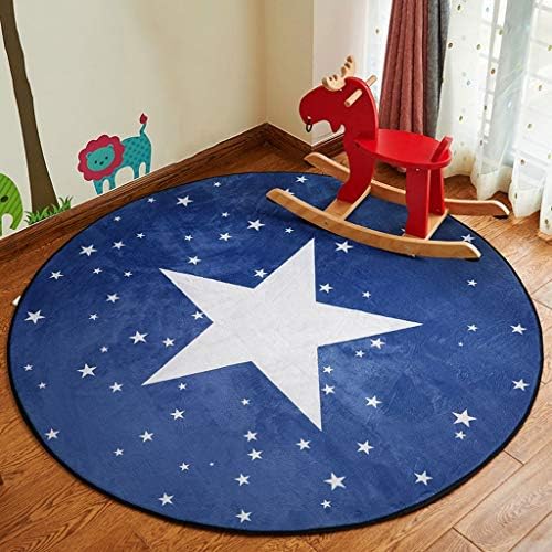 GCCI Rug round Carpet Cartoon Children Blanket Living Room Bedroom Room Bedside Rug Hanging Basket Computer Chair Mat