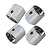 JD.Moon Pack of 4pcs Brass Dome Knob Volume Tone Control Knobs for Electric Guitar Bass Screw Type (Chrome)