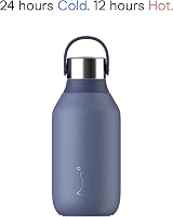 Chilly's Series 2 Water Bottle 350ml Whale Blue Stainless Steel BPA-Free view 4
