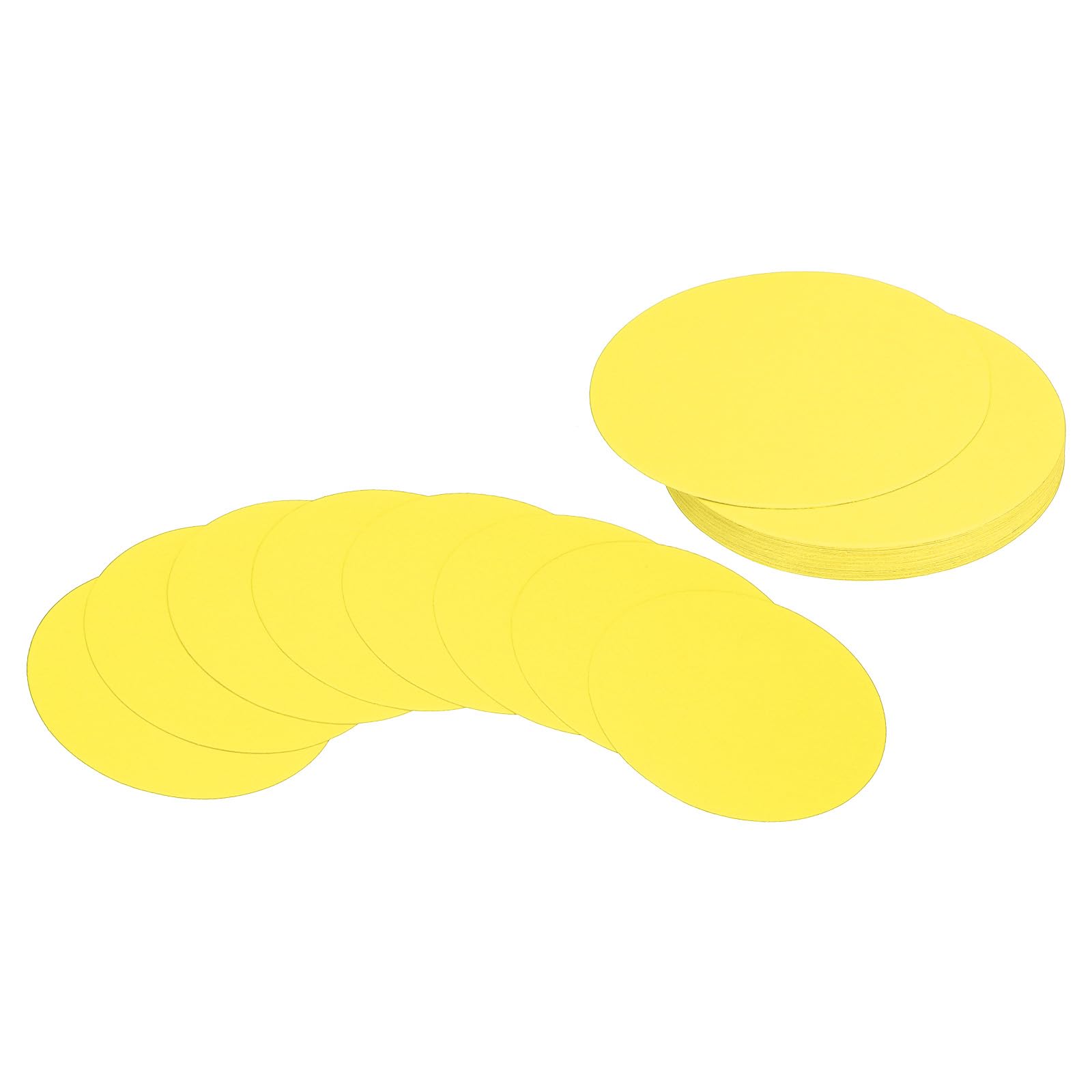 PATIKIL 4inch Circle Card Stock, 25Pcs Round Shape Cutouts Paper Thick Cardstock Coaster for DIY Craft Projects Classroom Bulletin Board Decor, Yellow