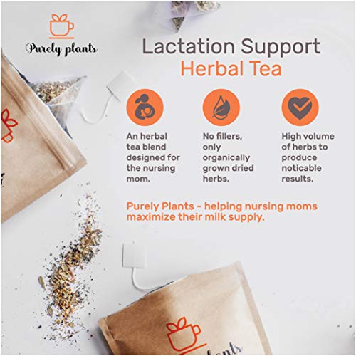 Lactation Tea by Purely Plants Lactation Supplement for Increased