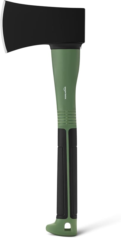 Ascia Spaccalegna per Tagliare la Legna, 15 × 5.5 × 1.1 Inches (L×P×A), Oliva, Nero, Confezione da 1