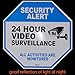 Video Surveillance Sign - Home Security Sign - Security Camera Sign - All Activities are Monitored - Rust Free 12