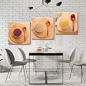 3 Panel Delicious Food Pictures Home Wall for...
