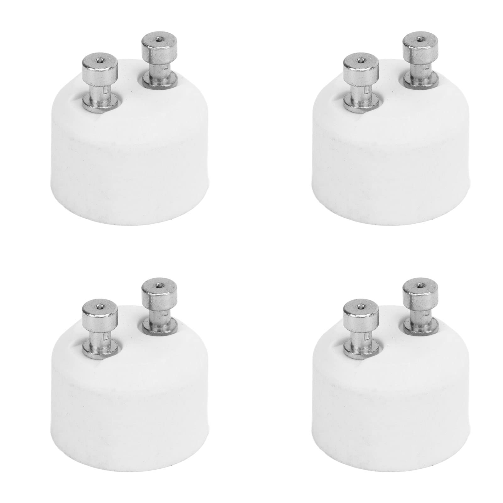 4pcs GU10 to MR16 Lamp Holder, Bulb Socket Adapter, Lamp Base Converter Long Lasting High Temperature Resistant for LED Halogen Lamp