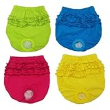 Alfie Pet Apparel - BAMI Diaper Dog Sanitary Pantie 4-Piece Set - Size: M (for Girl Dogs)